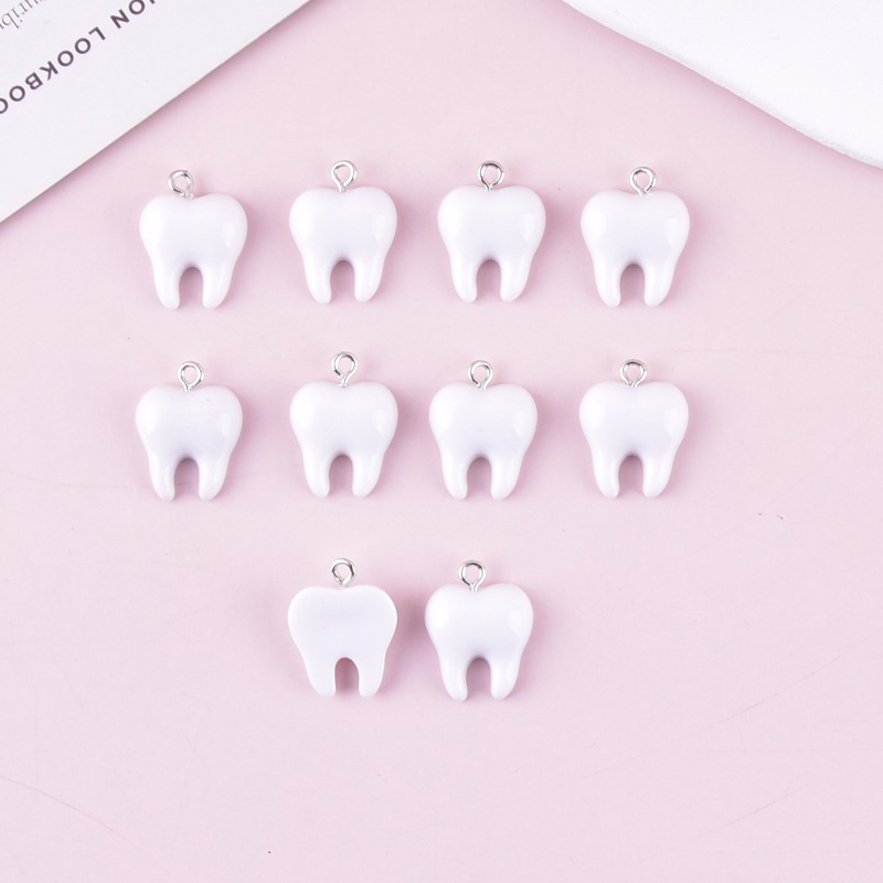 10pcs Cute White Teeth Resin P - Resin Craft Projects review and price
