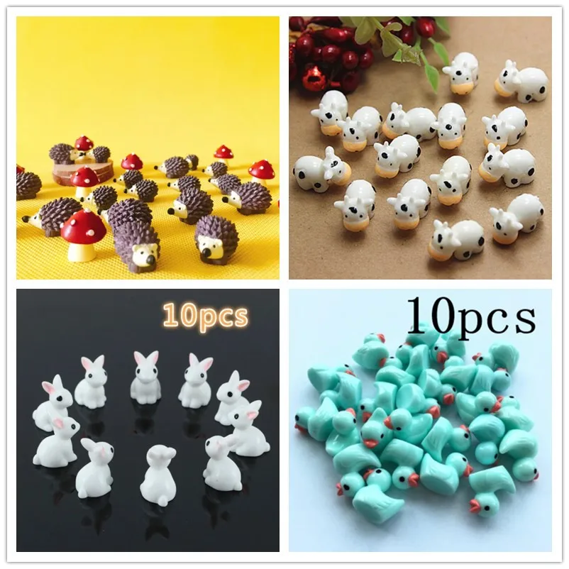 10Pcs/Hedgehog and Cows/Cute A - Terrarium Moss Art review and price