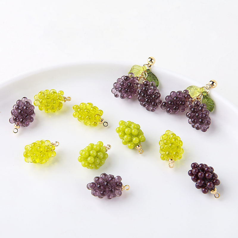 6pcs Cute Little Grapes Resin  - Resin Craft Projects review and price