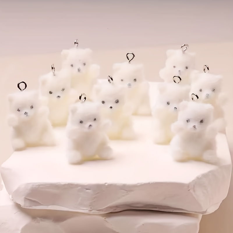 6Pcs Polar Bear Resin Charms C - Resin Craft Material review and price