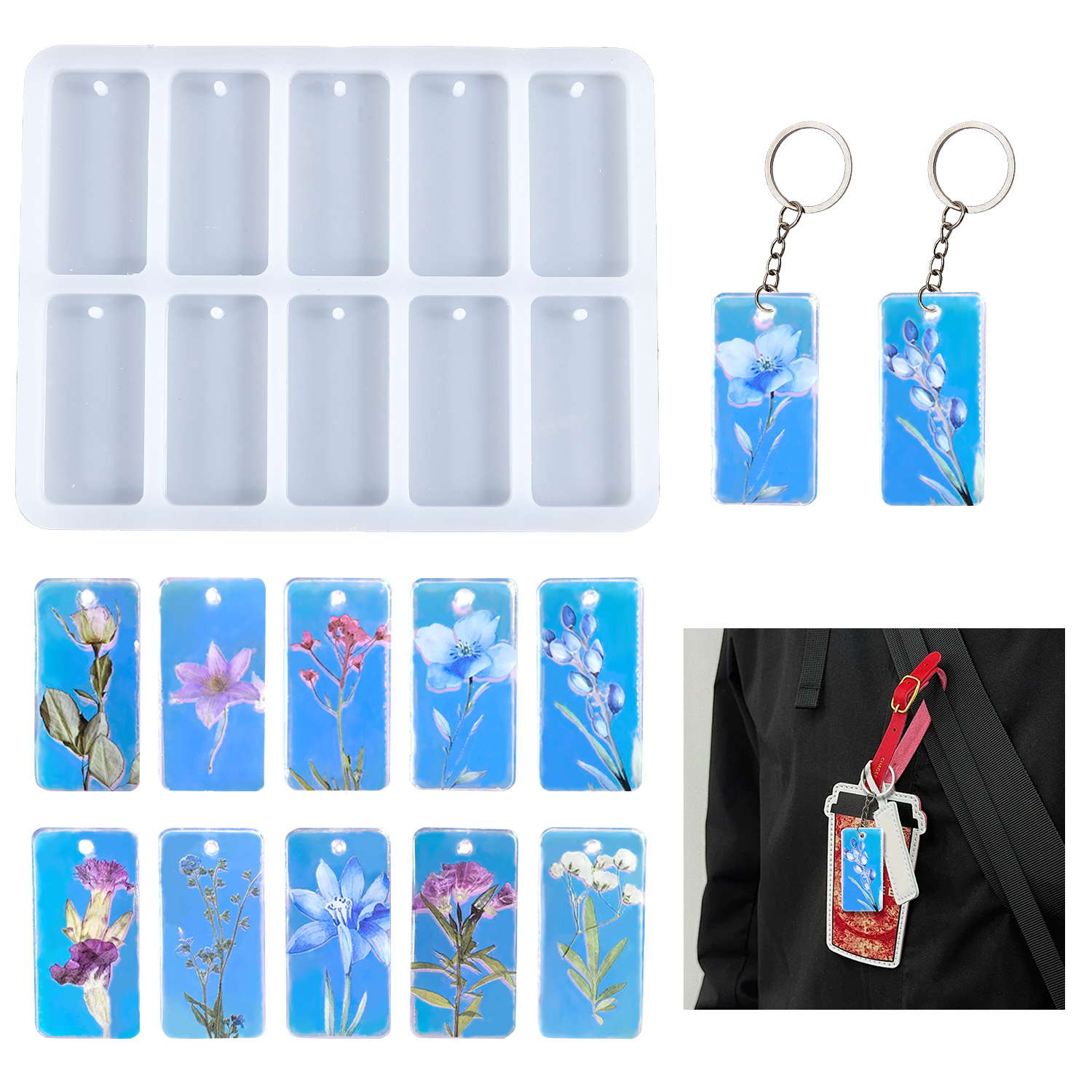 DIY epoxy resin mold 10-connec - Silicone Mold Tray review and price