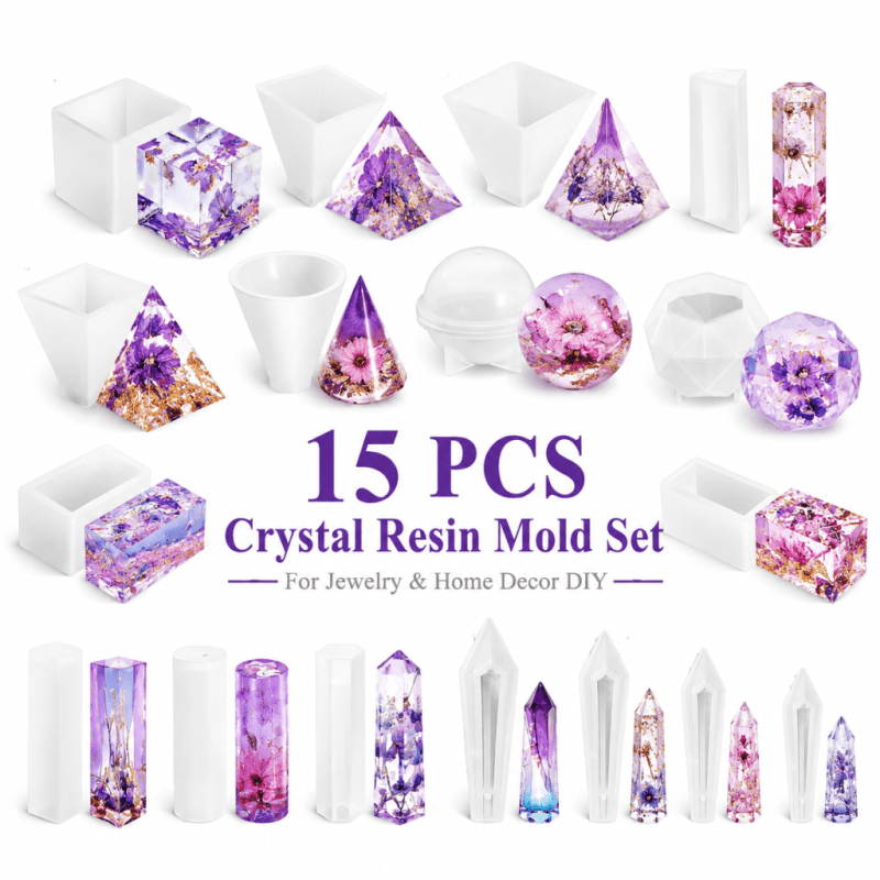 15pcs Crystal Resin Silicone M - Resin Jewelry Kit review and price