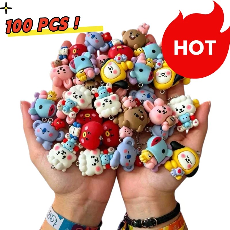 7pcs BT21 Resin Cartoon Charm  - Resin Craft Material review and price