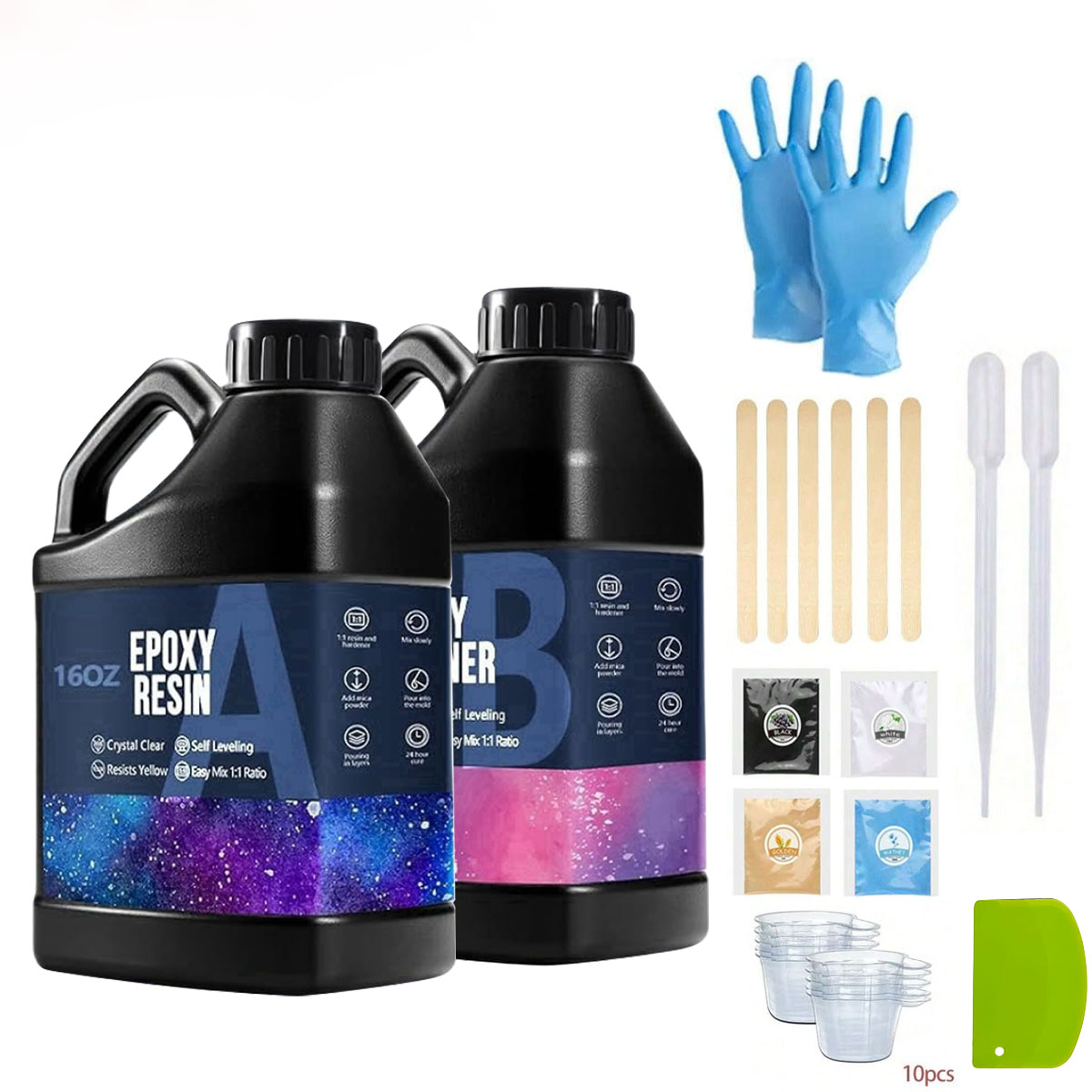 1000ml Crystal Clear Epoxy Res - Resin Jewelry Kit review and price