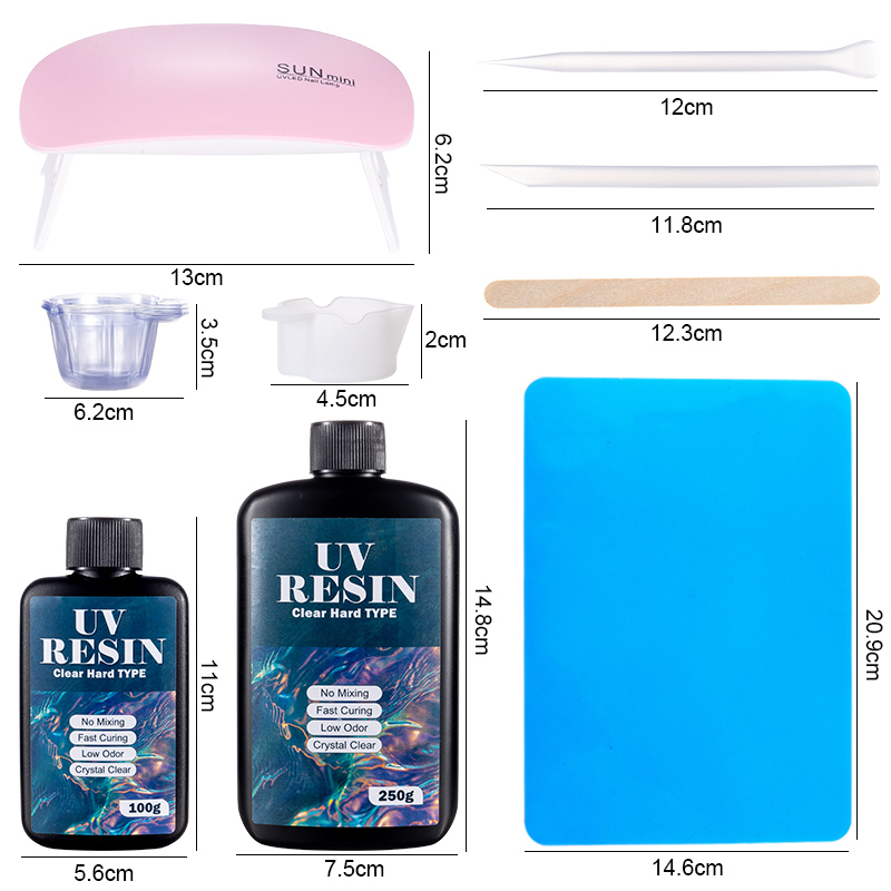 100g/250g Clear UV Resin Hard  - Resin Jewelry Kit review and price